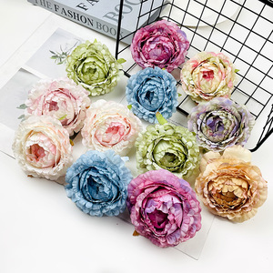 Cabezas de Flores de Peonía Simuladas con Pintura al Óleo, Flores Artificiales de Seda para Decoraciones de Pared de Boda, Manualidades DIY - Product Image 1
