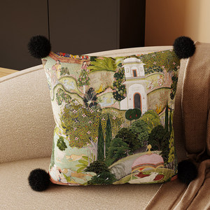 Funda de cojín decorativa de felpa retro cuadrada para sofá de sala de estar, respaldo de coche, cojín de oficina, almohada lumbar decorativa, inserto para ventanas abatibles - Product Image 5