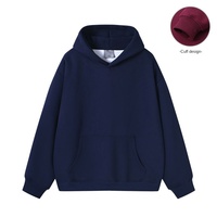 Fabricants de vêtements personnalisés automne 360 grammes sweat à capuche à manches longues pour hommes avec une simple poche arrière de couleur unie