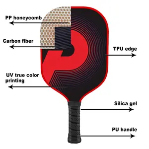 ピックルボールパドルセットガラス繊維炭素繊維グラファイトピックルボールパドル中国トップメーカーOEMカスタマイズ