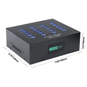 Sipolar Meilleur a-213P 20 Ports 5.0Gbp USB HUB 3.0 Haute Vitesse hub usb Avec 100-240V adaptateur