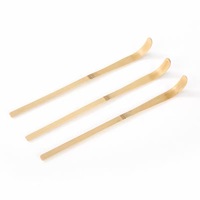 Cuillère à matcha en bambou naturel de 18,5 cm, polie à la main, chashaku, cuillère à thé japonaise pour poudre de matcha, accessoires pour la cérémonie du thé