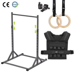 Set de <span class=keywords><strong>Entrenamiento</strong></span> de <span class=keywords><strong>Calistenia</strong></span> VIGFIT con Certificación CE, Estación de Dominadas Ajustable, Chaleco con Peso y Anillas de Madera para <span class=keywords><strong>Entrenamiento</strong></span> de Fuerza - Product Image 1