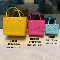 Luxe strandtas met kettingriem voor dames - EVA-materiaal, fruit-cartoonprint, echt lederen voering, open bovenkant en wasbaar