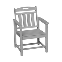 Chaise de salle à manger extérieure moderne en HDPE mobilier HDPE durable tout temps pour jardin piscine arrière-cour