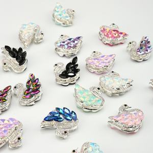 Factory <b>Direct</b> Sales Fancy <b>Beads</b> Diy Bracelet Loose Metal Spacer <b>Beads</b> Swan Jewelry Accessories - Product Image 5