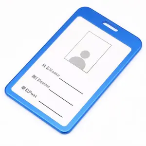 Badge Holder Name Tag Hợp Kim Nhôm ID Card Case Với Dây Đeo Cổ Có Thể Tháo Rời Cho Văn Phòng Kinh Doanh Trường Học