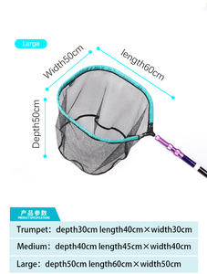 Taşınabilir Geri Çekilebilir Güçlü Alüminyum Alaşımlı Naylon Sazan El Tipi Katlanabilir Balık Ağı - Product Image 6
