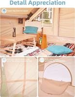 Grande tente de luxe en PVC et coton pour famille de 4 à 6 personnes, installation facile, haute qualité, imperméable, tente de camping gonflable pour glamping