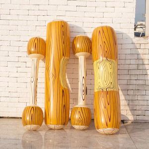 <b>Inflatable</b> Wood Grain Battle Sticks Fun Pool Float <b>Game</b> for Adults Custom Logo Available - Product Image 4