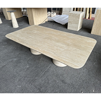 Table basse carrée en travertin naturel moderne OEM ODM pour salon, villa haut de gamme, hôtel