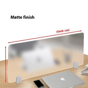 Panel de partición transparente esmerilado moderno, deflector de pantalla de escritorio de <span class=keywords><strong>oficina</strong></span> para escritorio, comedor, sala de estar, tamaño de soporte, Panel de escritorio - Product Image 6