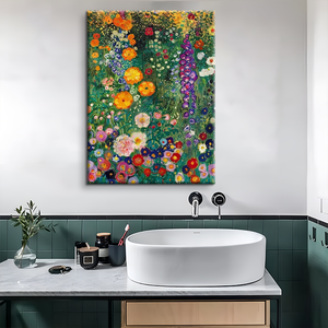 Pintura al óleo hecha a mano de flores de jardín de granja al por mayor arte de pared botánico Vintage pintura al óleo moderna para decoración del hogar - Product Image 1