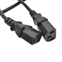 Câble d'alimentation répartiteur en Y IEC C14 mâle vers 2 x IEC C13 femelle, 10A 250V, câble répartiteur en Y 1-vers-2 pour serveur, PDU, UPS, armoire