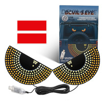 Lumière décorative universelle pour pare-brise arrière de voiture, panneau LED matriciel flexible programmable, lumière œil de démon