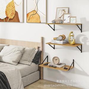 Wooden <b>Wall</b> <b>Shelf</b> With Metal Brackets 23.6 Inch <b>Floating</b> <b>Shelf</b> For Kitchen Storage Heavy Duty 40 Lbs Capacity - Product Image 4