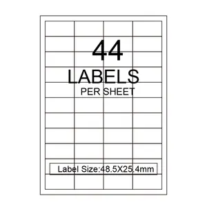 Mezzo foglio stampato lucido opaco A4 8.5x11 pollici carta autoadesiva per etichette di spedizione 2 30 44 Up adesivi per stampante Laser a getto d'inchiostro
