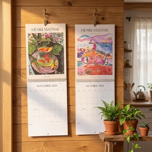 Calendrier mural grand format haut <span class=keywords><strong>de</strong></span> gamme, personnalisé et écologique pour la décoration intérieure, finition mate, fabricant, vente en gros, service d'usine - Product Image 1
