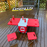 Glacière de pêche isotherme personnalisée 32L avec table et chaise intégrées pour le transport et le stockage au froid