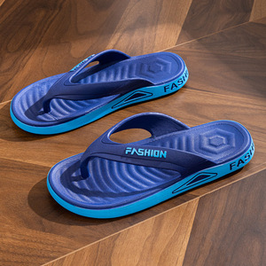 <span class=keywords><strong>Tongs</strong></span> imprimées à la mode pour hommes Version coréenne Chaussures de plage d'été Vêtements de plein air Sandales de personnalité antidérapantes Taille entière - Product Image 4