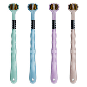 Ecome – brosse à dents à trois faces, paquet de 2, poils souples, pour adultes et enfants, soins bucco-dentaires manuels - Product Image 5