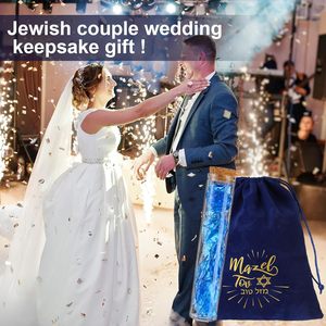 <span class=keywords><strong>Pochette</strong></span> en velours avec cordon de serrage, logo personnalisé, mariage juif, cadeaux juifs, sacs pour couples, fiançailles, mariage, anniversaire, cérémonie - Product Image 4