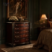 Commode à tiroirs de style régence avec façade cintrée |   Commode classique française en acajou de luxe - EKAR FURNITURE