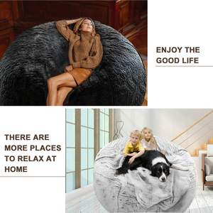 Fauteuil pouf géant confortable pour adultes, taille adulte, unique, en forme d'animal en peluche, housse de pouf, canapé paresseux, Noël pour adultes, ergonomique - Product Image 5