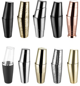 Ensemble de 7 shakers Boston plaqués or <span class=keywords><strong>Kit</strong></span> professionnel de fabrication de cocktails en acier inoxydable avec passoire pour barman - Product Image 4