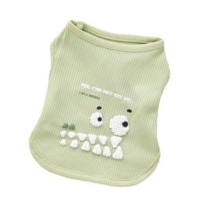 Gilet pour animaux de compagnie à imprimé animal mignon, en tissu gaufré respirant pour l'été, vêtements pour chiens et chats, Crocodile Vert, Oiseau Rouge, Chiot Jaune, Cochon Rose - Product Image 5