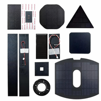 Meilleur prix, panneau solaire personnalisé 0-200w, petit, rond, triangulaire, ETFE, époxy, PET, verre, 5v 12v 18v, panneaux solaires sans cadre