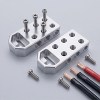 Bloc de bornes à vis en aluminium 4 voies 12V, robuste, pour distribution de puissance, connecteur de borne mécanique pour applications automobiles et industrielles