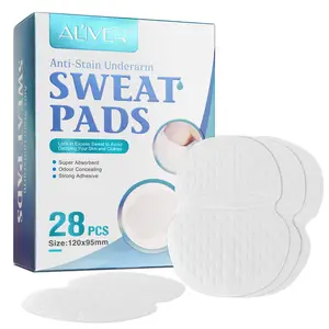 ALIVER Private Label Disposable Armpit Super Absorbent Cotton Pads Underarm Sweat Pads