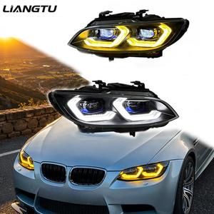 Conjunto de Faros LED para <span class=keywords><strong>BMW</strong></span> Serie 3 E92 E93 M3 2006-2009, Ojos de Ángel, DRL, Señal de Giro, Luz Alta, Lámpara Delantera, Actualización Retrofit - Product Image 1