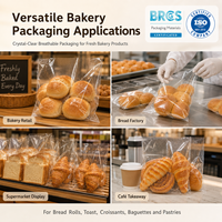 Sac à pain micro-perforé ventilé, anti-humidité, pour la conservation des produits frais, sachet de boulangerie, sûr pour les aliments