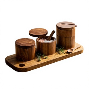 Boîte de conservation alimentaire en bois écologique de 250 ml avec couvercle gravé sur mesure pour noix, bonbons, biscuits, en-cas - Product Image 2