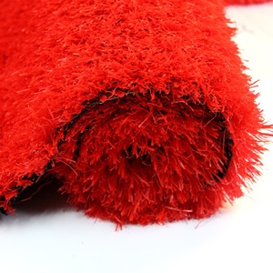 Màu Đỏ thân thiện với môi nhân tạo mô phỏng màu <span class=keywords><strong>Turf</strong></span> thảm cho sân sau ngoài trời bãi cỏ mẫu giáo trung tâm mua sắm hàng rào tự động hiển thị - Product Image 4