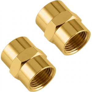 Conector de latón sin plomo de 3/8 pulgadas x 1/4 pulgadas NPT hembra, acoplamiento reductor hembra para tuberías de fontanería - Product Image 4