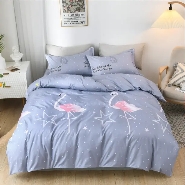 Designer Bedding Brand Marble Korean Bed Fluffy Home Luxury Printing Textile Comforter Sets for Hotel Home