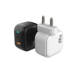Enchufe DE LA India Ecológico 20W PD Cargador rápido Adaptador de corriente A + <span class=keywords><strong>C</strong></span> Tipo <span class=keywords><strong>C</strong></span> Cargador de pared con pantalla LED y protección OTP - Product Image 1