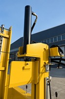 Fendeuse de bûches verticale robuste 20 tonnes, diamètre 500 mm, moteur certifié EPA, démarrage électrique, pompe 3 étapes, cycle 4S, axe à torsion