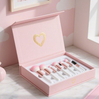 Boîte en papier de luxe pour pinceaux de maquillage, avec logo personnalisé, emballage haut de gamme, pinceau à sourcils, avec insert en éponge EVA, laminage mat