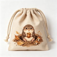Sac à cordon en toile de coton doux de qualité supérieure, léger, pour concerts, événements, cadeaux promotionnels