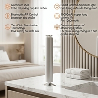 Diffuseur d'arômes intelligent de luxe à batterie, machine à parfum aux huiles essentielles, lumière ambiante RVB extravagante, rechargeable, en aluminium renforcé