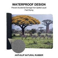 Tapis de bureau XXL personnalisé, surface sublimée, antidérapant, imperméable, en caoutchouc, avec surpiqûres sur les bords, tapis de souris pour jeux