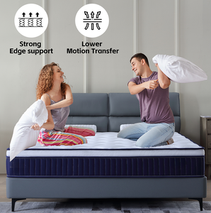 Modern Convertible Medium Hybrid <b>Mattress</b> with Pocket <b>Spring</b> and CertiPUR-US Certified Foam 10 Inch in a Box - Product Image 2