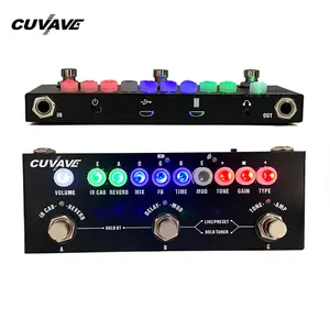 Cuvave קוביית תינוק גיטרה דוושת נטענת אפקטים רב עיכוב פזמון Phaser Reverb אפקט דוושת גיטרה אבזרים