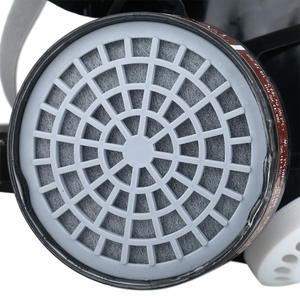 Masker respirator cat Anti semprot, industri satu buah silikon termoplastik Anti-Virus setengah masker mata hidung - Product Image 3