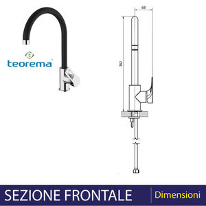 TEOREMA-Mélangeur d'évier en forme de U, outil de tournage en graphite - Product Image 3