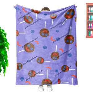 Manta de Sofá/Cama de Felpa Suave y Acogedora de Alta Calidad con Diseño Moderno de Dulces Mexicanos - Product Image 3